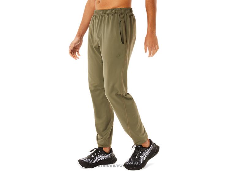 Asics verde de manta pantaloni bărbați din tricot periat ZF464746