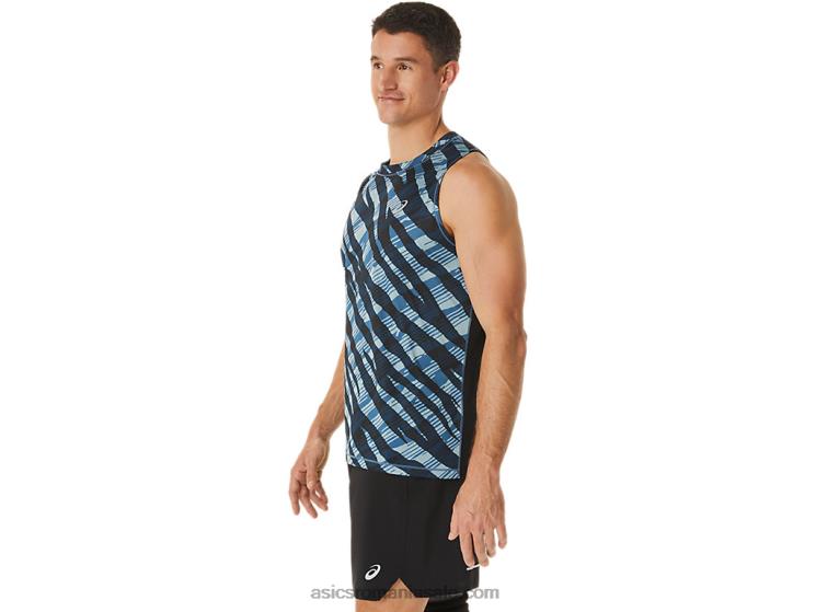 Asics azur/negru de performanță mailet de camo sălbatic pentru bărbați ZF4641113