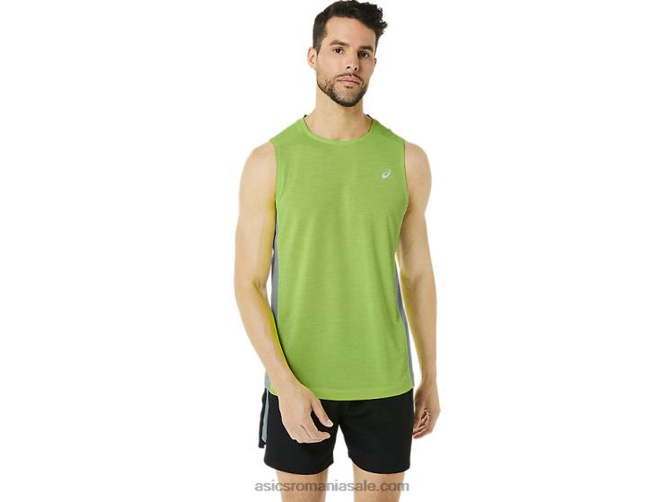 Asics coajă de lime/foaie de rocă trenul bărbaților sana tank muscular ZF46443