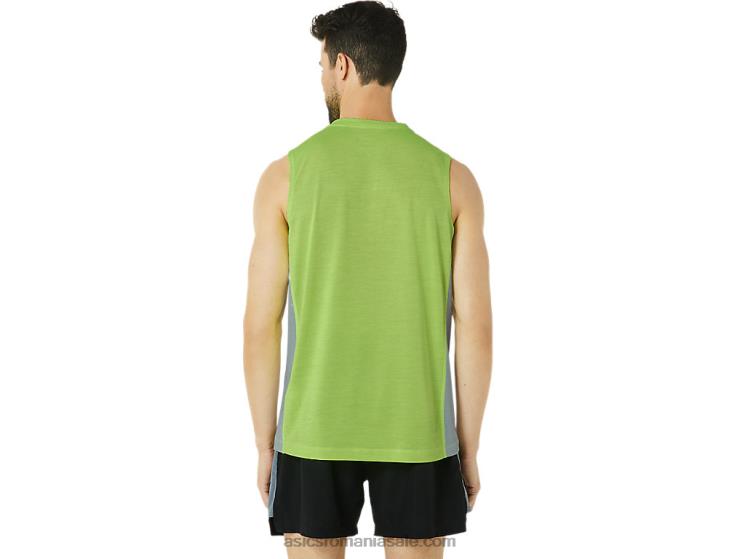 Asics coajă de lime/foaie de rocă trenul bărbaților sana tank muscular ZF46443