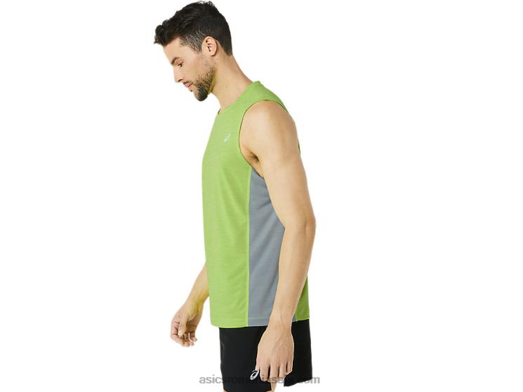 Asics coajă de lime/foaie de rocă trenul bărbaților sana tank muscular ZF46443