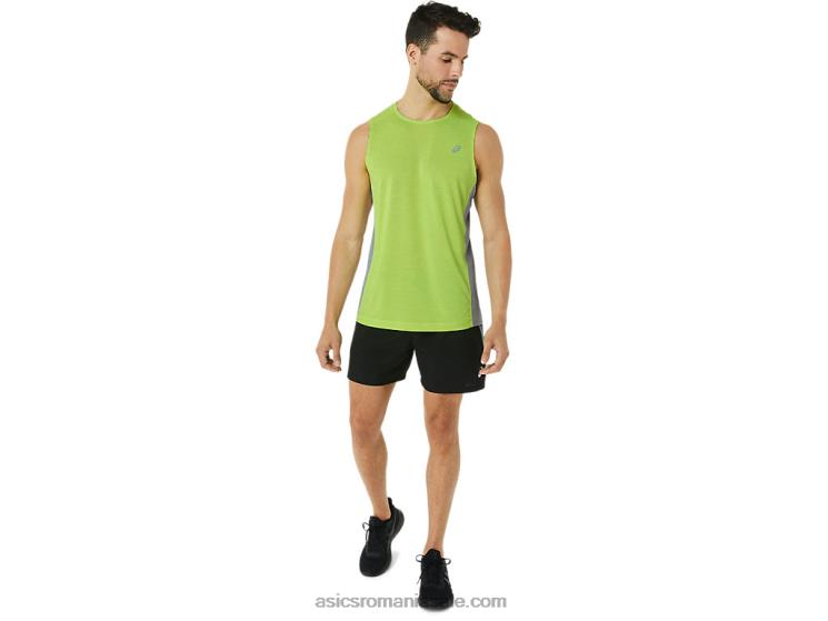 Asics coajă de lime/foaie de rocă trenul bărbaților sana tank muscular ZF46443