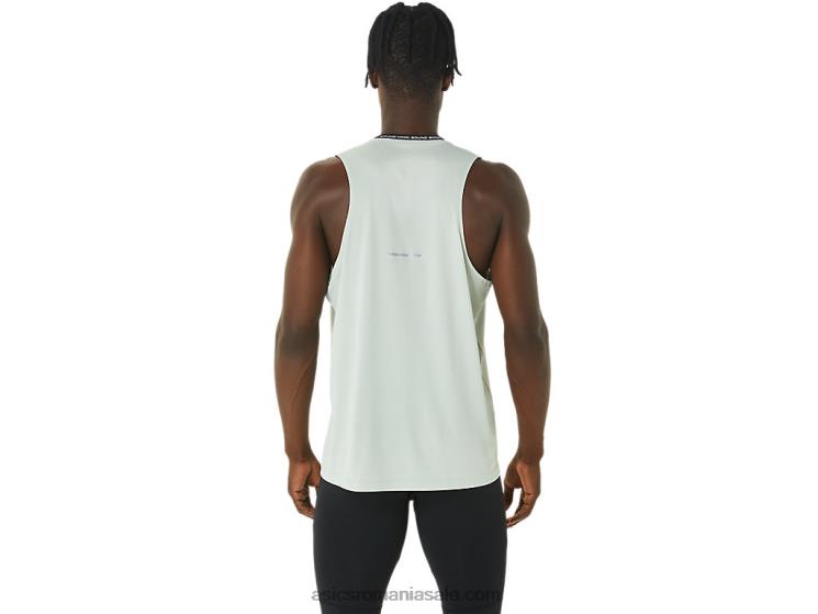 Asics negru de performanță/salvie deschisă maiotă de cursă masculină ZF464375