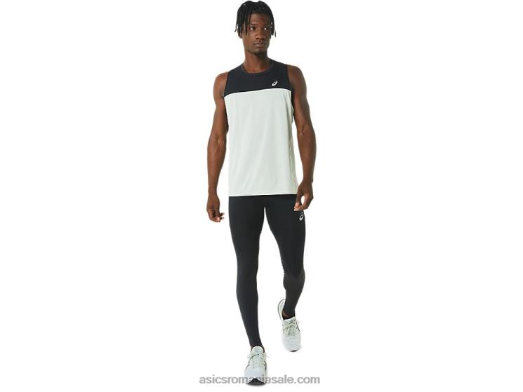 Asics negru de performanță/salvie deschisă maiotă de cursă masculină ZF464375
