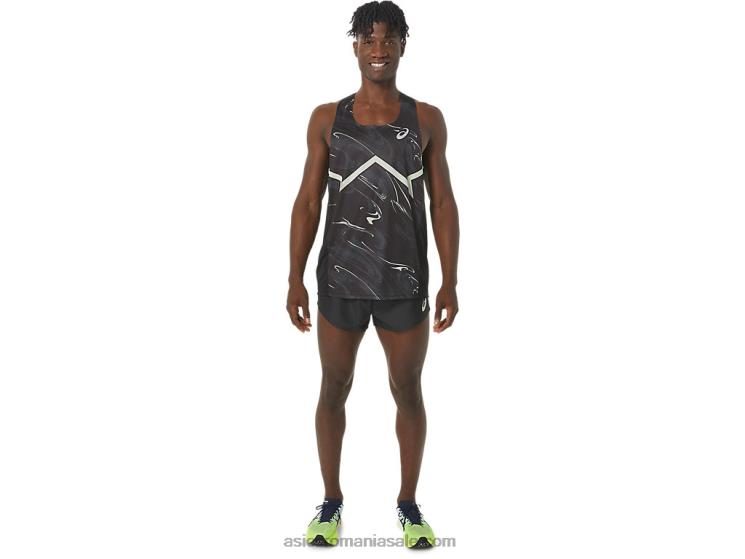 Asics negru de performanță/verde șoaptă mailet uşoară cj-line pentru bărbaţi ZF464245