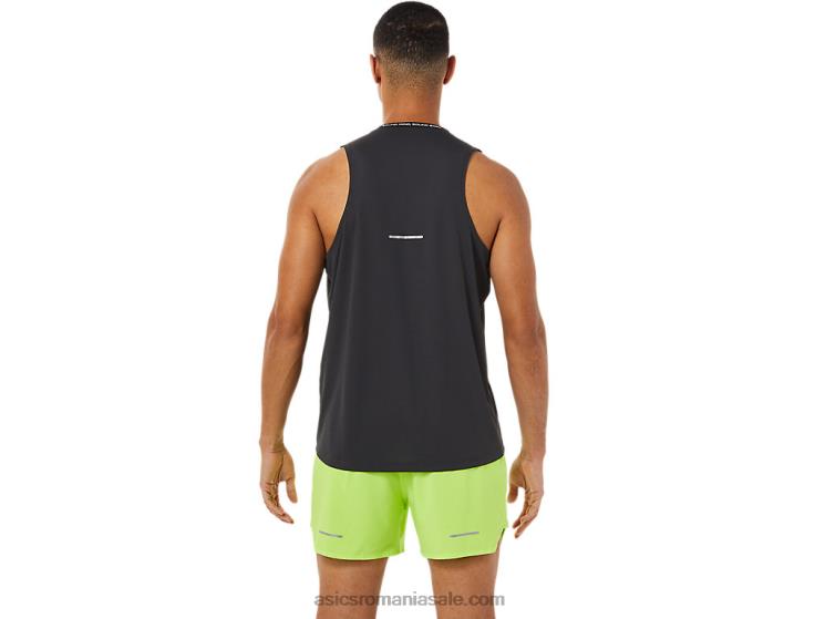 Asics negru performant/gri grafit maiotă de cursă masculină ZF4641393