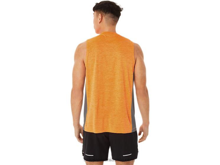 Asics orange pop/sheet rock trenul bărbaților sana tank muscular ZF46418