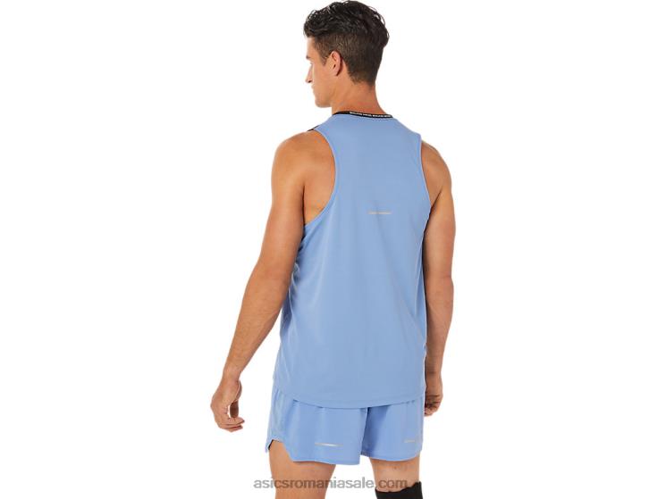 Asics performanță armonie negru/albastru maiotă de cursă masculină ZF4641332