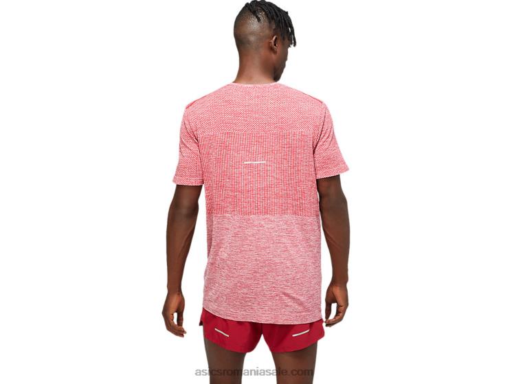 Asics Burgundia mânecă scurtă fără sudură pentru bărbați ZF4641806