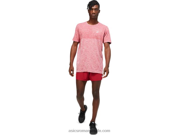 Asics Burgundia mânecă scurtă fără sudură pentru bărbați ZF4641806