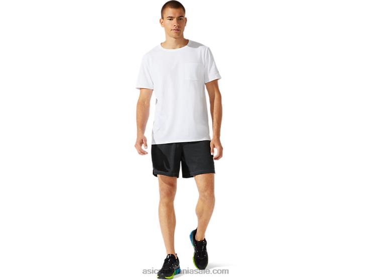 Asics alb strălucitor bluză bărbătească cu mânecă scurtă cu buzunar petic ZF4641954