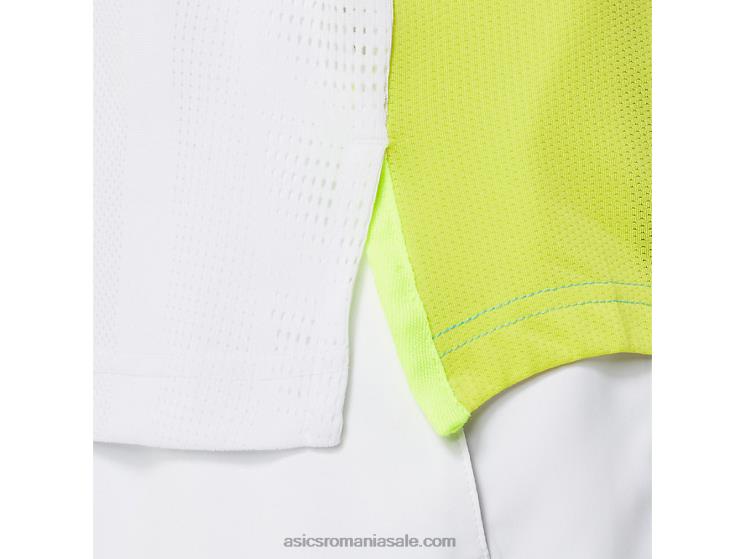 Asics alb strălucitor/mentă de gheață tricou polo pentru bărbați ZF4641504