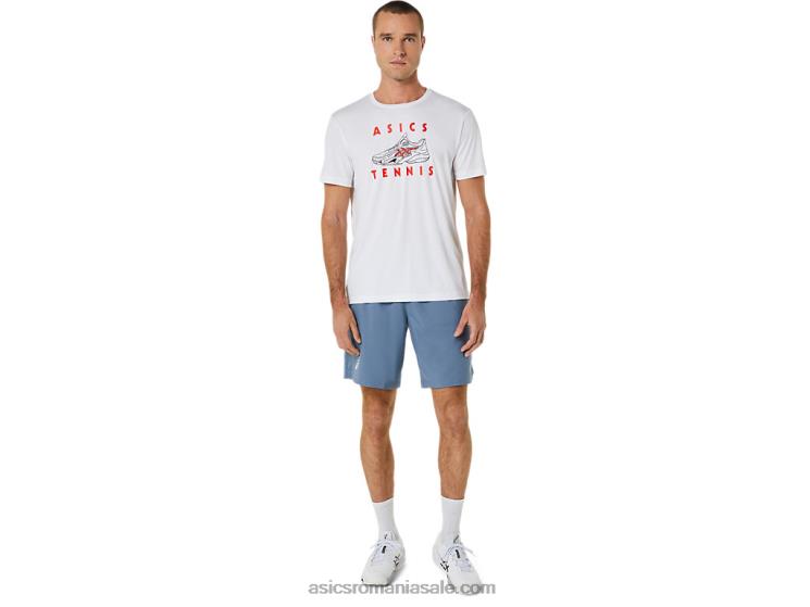 Asics alb strălucitor tricou grafic pantofi de curte pentru bărbați ZF464534