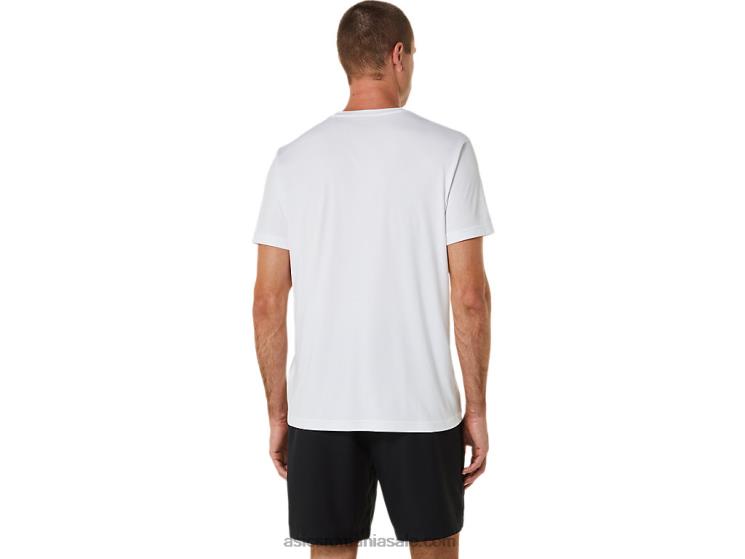 Asics alb strălucitor tricou grafic pentru bărbați Court gs ZF464525
