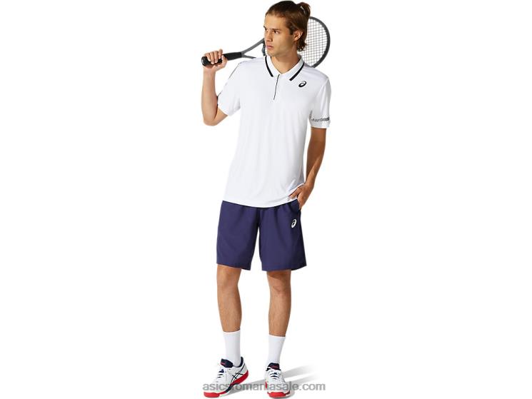 Asics alb strălucitor tricou polo pentru bărbați ZF4641965