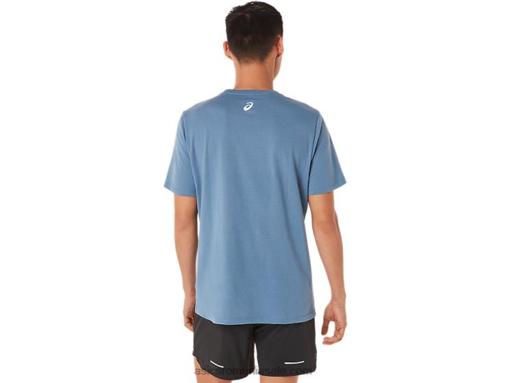 Asics albastru de furtună tricou club cu mânecă scurtă ZF4641700