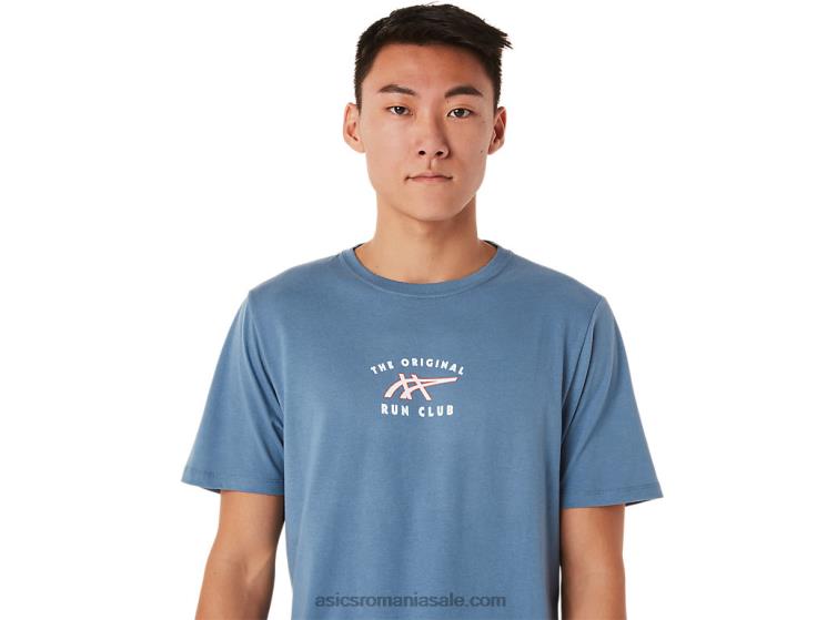Asics albastru de furtună tricou club cu mânecă scurtă ZF4641700