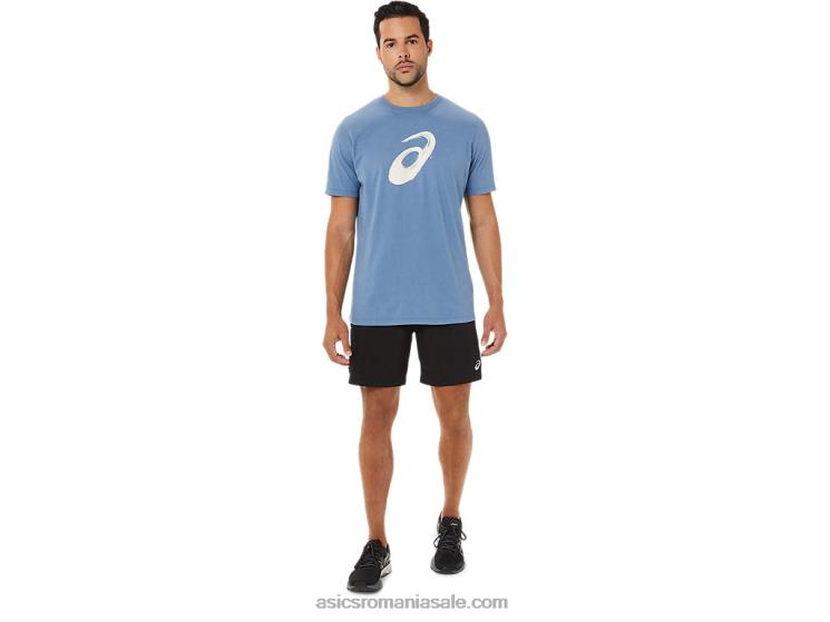 Asics albastru de furtună tricou cu mânecă scurtă cu pensulă ZF4641742