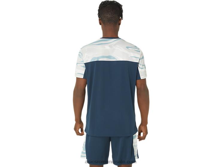 Asics albastru francez/nuanta polara top cu mânecă scurtă ZF46466