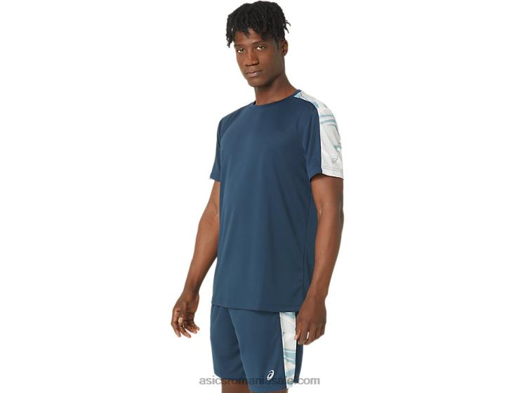 Asics albastru francez/nuanta polara top cu mânecă scurtă ZF46466