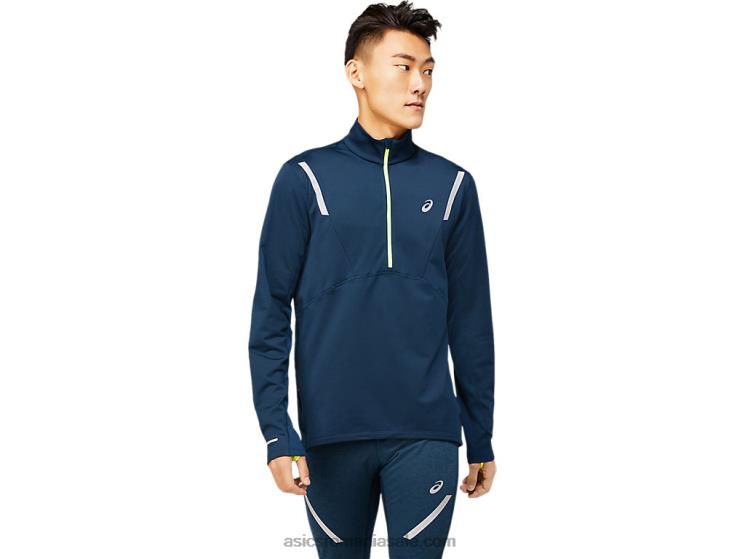 Asics albastru francez top cu fermoar 1/2 pentru bărbați ZF4641649