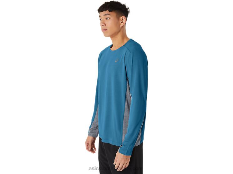 Asics albastru insula/roca de foaie trenul pentru bărbați sana cu mânecă lungă ZF464222