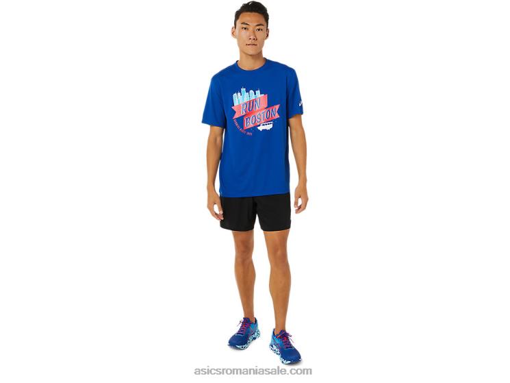 Asics albastru mânecă scurtă gata pregătită pentru bărbați ii ZF4641698