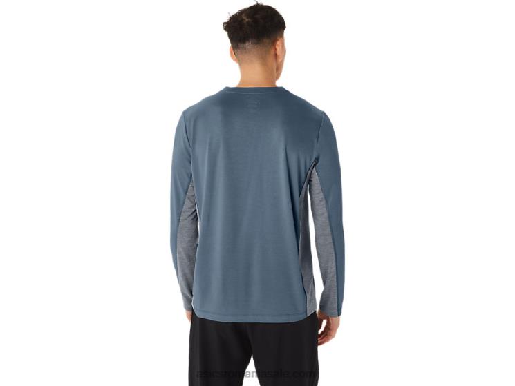 Asics albastru oțel/peacoat trenul pentru bărbați sana cu mânecă lungă ZF464200