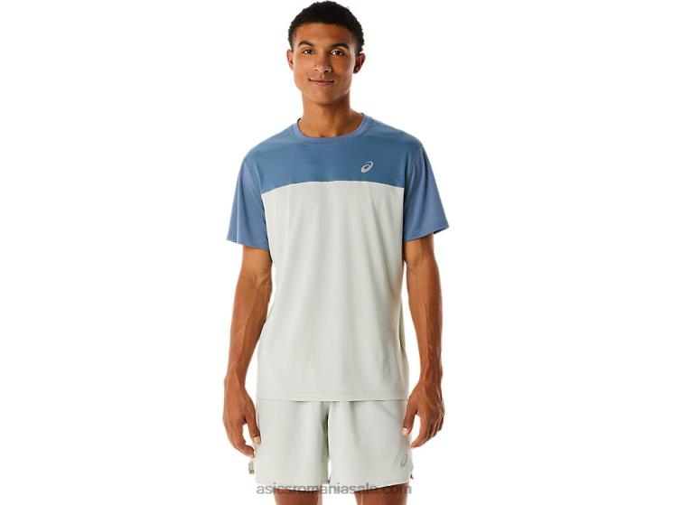 Asics albastru oțel/salvie deschisă top cu mânecă scurtă pentru bărbați ZF46422
