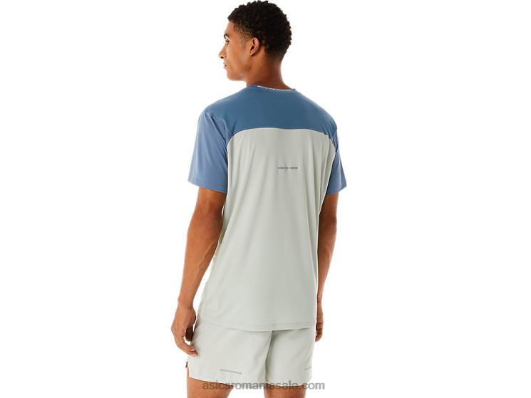 Asics albastru oțel/salvie deschisă top cu mânecă scurtă pentru bărbați ZF46422
