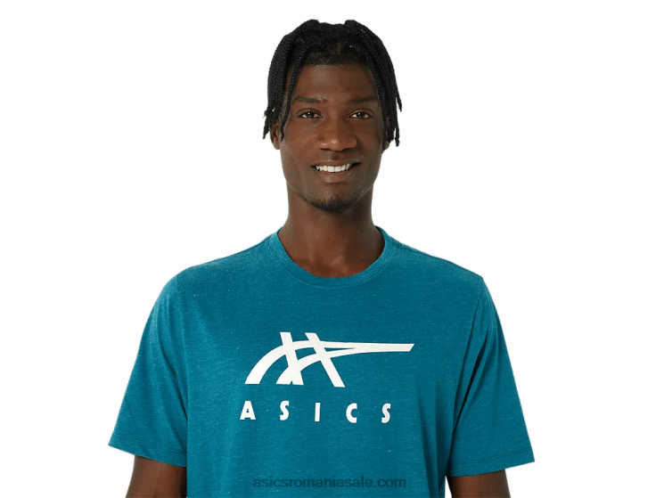 Asics catifea pin heather tricou cu mânecă scurtă în dungi ZF464802