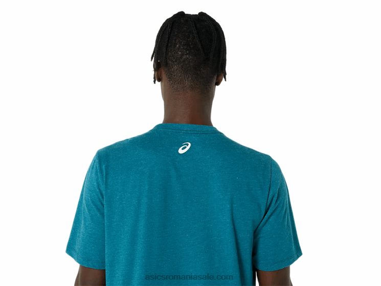 Asics catifea pin heather tricou cu mânecă scurtă în dungi ZF464802