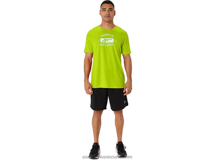 Asics coaja de lime proprietatea cu mânecă scurtă a tricouului sport ZF46414