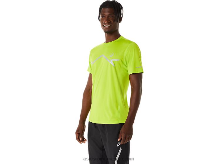 Asics coaja de lime top cu mânecă scurtă pentru bărbați ZF464218