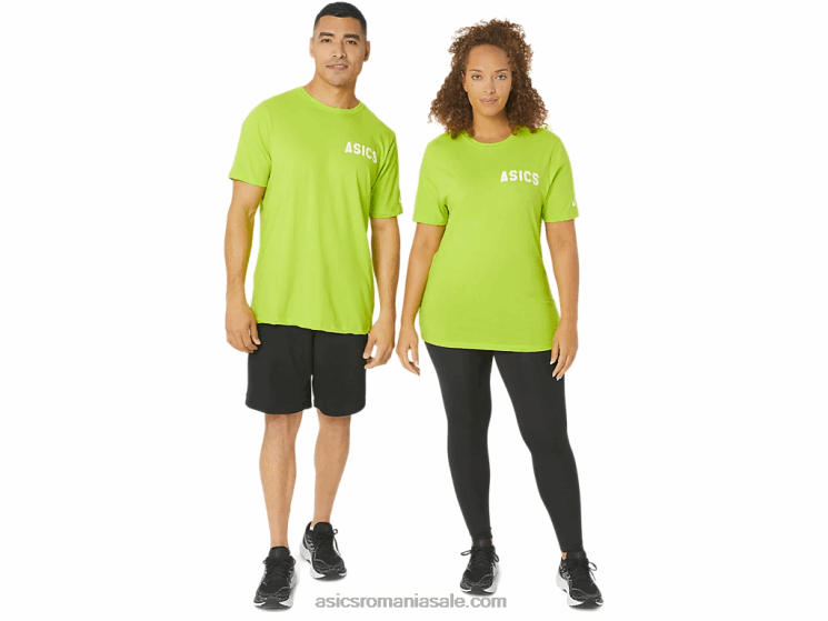 Asics coaja de lime tricou cu dungi sunrise ZF464142