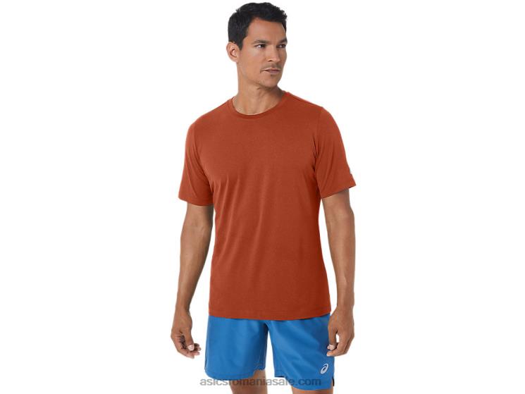 Asics condimente latte heather top tehnic hthr pentru bărbați cu mânecă scurtă ZF464163