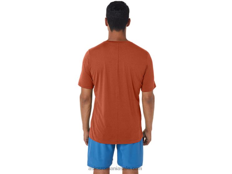 Asics condimente latte heather top tehnic hthr pentru bărbați cu mânecă scurtă ZF464163