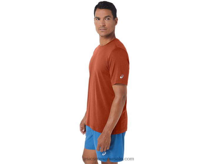 Asics condimente latte heather top tehnic hthr pentru bărbați cu mânecă scurtă ZF464163