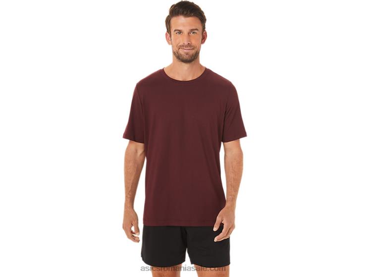 Asics deep mars heather top tehnic hthr pentru bărbați cu mânecă scurtă ZF4641703