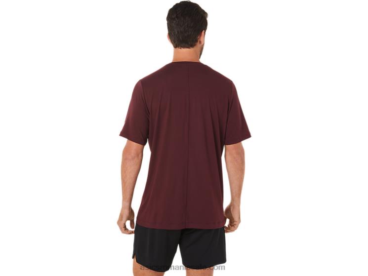 Asics deep mars heather top tehnic hthr pentru bărbați cu mânecă scurtă ZF4641703