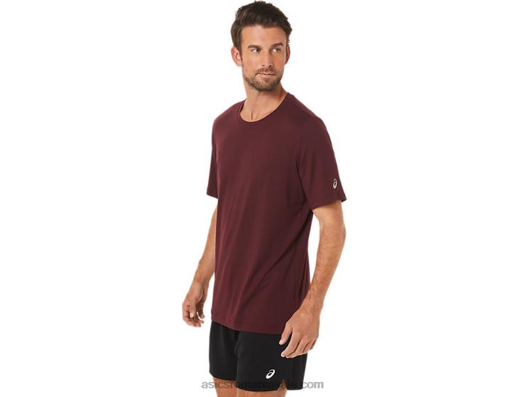 Asics deep mars heather top tehnic hthr pentru bărbați cu mânecă scurtă ZF4641703