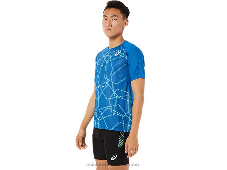Asics drumul lacului top lejer cu mânecă scurtă pentru bărbați ZF4641443