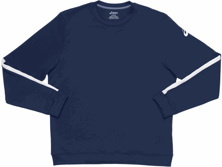 Asics echipa bleumarin/echipă albă echipaj pentru bărbați French Terry ZF4642089