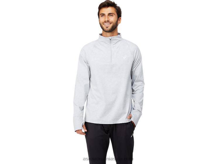 Asics erica gri deschis fermoar sfert termopolis pentru bărbați ZF4641633