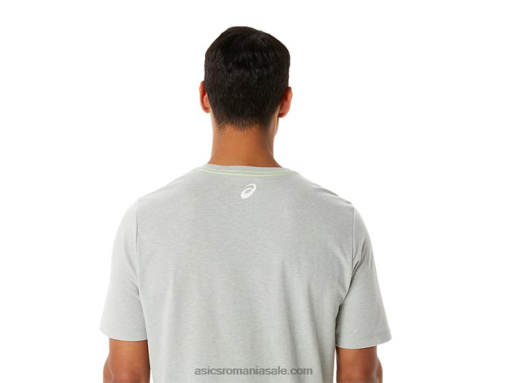 Asics erica gri deschis mânecă scurtă cu grafică pentru bărbați ZF4641281