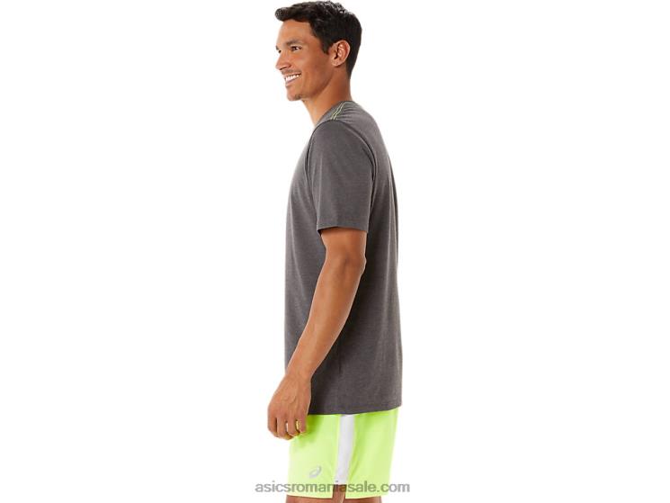 Asics erica gri închis mânecă scurtă cu grafică pentru bărbați ZF4641280