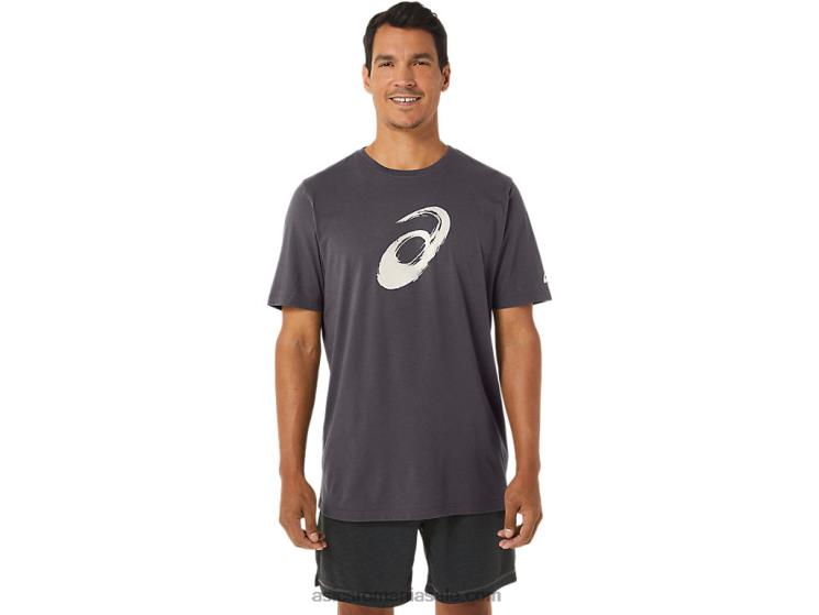Asics erica gri închis tricou cu mânecă scurtă cu pensulă ZF464158