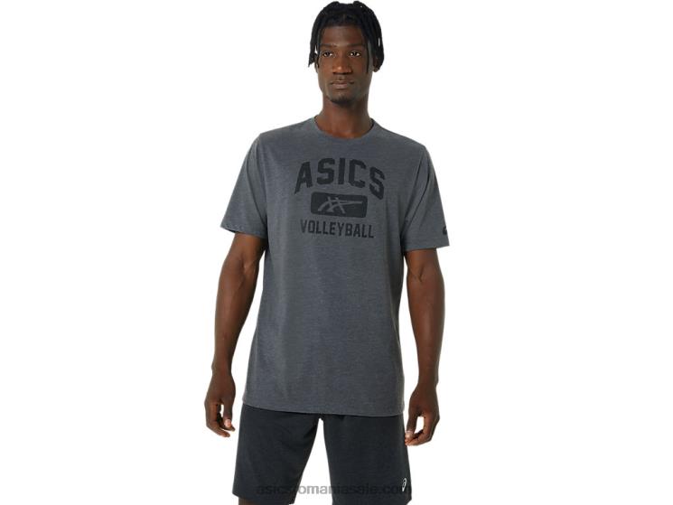 Asics erica gri închis tricou grafic pentru volei ZF464878