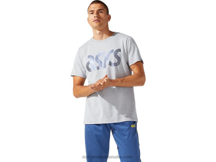 Asics erica gri piemont tricou pentru bărbați cu mânecă scurtă din folie bl ZF4641897
