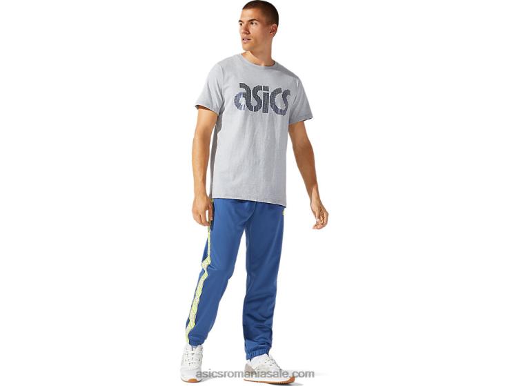 Asics erica gri piemont tricou pentru bărbați cu mânecă scurtă din folie bl ZF4641897